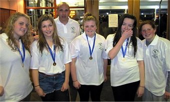 Hythe Aqua Girls in winning Kent County Water Polo Team